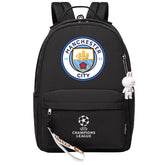 Manchester City Football Club Backpack Shoolbag Notebook Bag Gifts for Kids Students